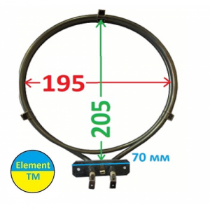 Тен у духовку для конвекції повітря потужністю 2,2 кВт Тен у духовку для конвекції повітря потужністю 2,2 кВт