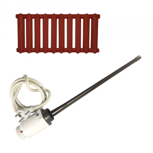 Тен у чавунну батарею 3000 вт з білим термостатом Тен у чавунну батарею 3000 вт з білим термостатом