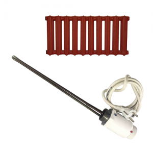 Тен у чавунну батарею з білим термостатом 3000 вт Тен у чавунну батарею з білим термостатом 3000 вт