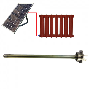 Тен 12-24 вольт в чавунну батарею для сонячної панелі 300 Ватт Тен 12-24 вольт в чавунну батарею для сонячної панелі 300 Ватт