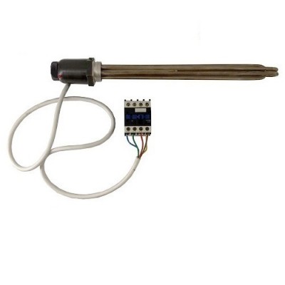 Блок ТЭН на 4,5 кВт 1,5" С термостатом на гайке 1 ½'' (полтора дюйма).