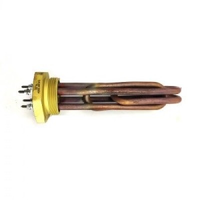 Блок тэн с латунной резьбой 1,5" 3,6 кВт на 220в