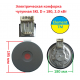 Электрическая конфорка чугунная SKL D = 180, 2.0 кВт (мама) на 220 В