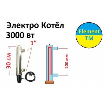 Электрический котёл отопления с тэном 3 квт